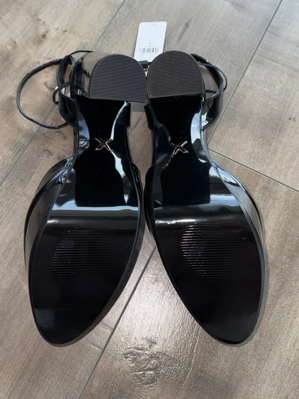 Express Black Patent Platform Pumps